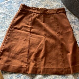 XXI essentials chestnut brown polyester blend skirt